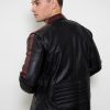 n7 black biker leather jacket mass effect commander shepard