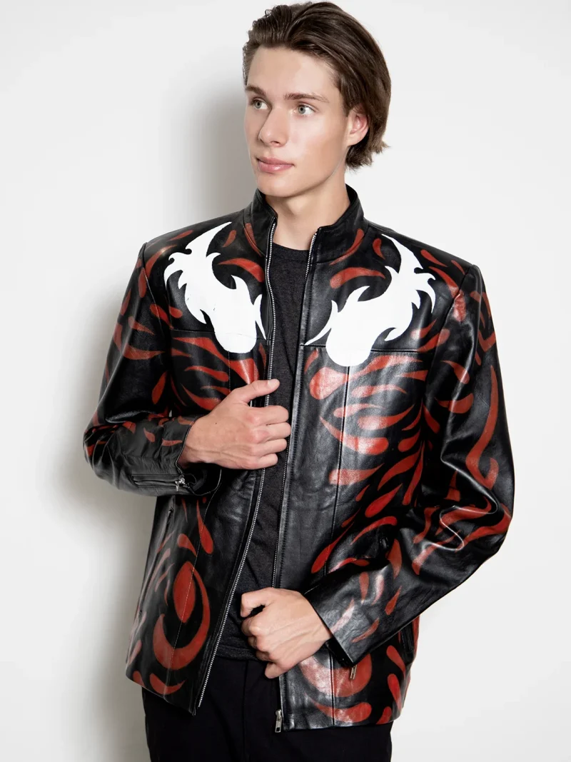 maximum carnage vs spiderman real leather jacket woody harrelson