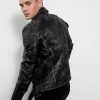 black punk rock studded leather jacket