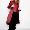 Womens Scarlet Witch Red Leather Trench Coat Red trench coat women