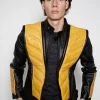 mortal kombat ninja scorpion yellow black leather jacket costume