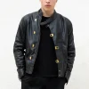 Mens Akira Kaneda Black Leather Jacket Front