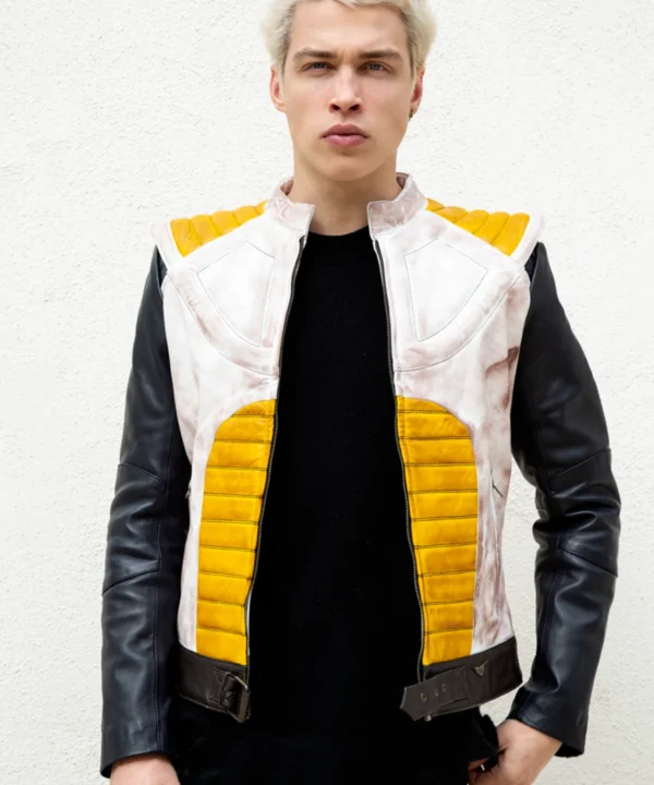 dragon ball z super saiyans goku vegeta leather jacket armor