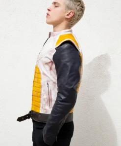 mens prince of saiyans vegeta armor leather jacket