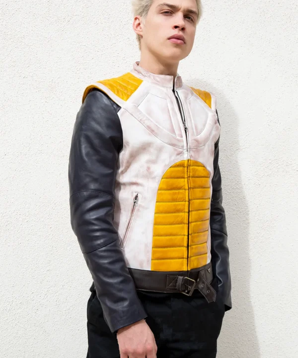 dragon ball super vegeta armor leather jacket mens