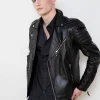 black moto leather jacket for mens