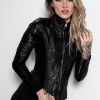 black widow Natasha Romanoff black leather suit cosplay