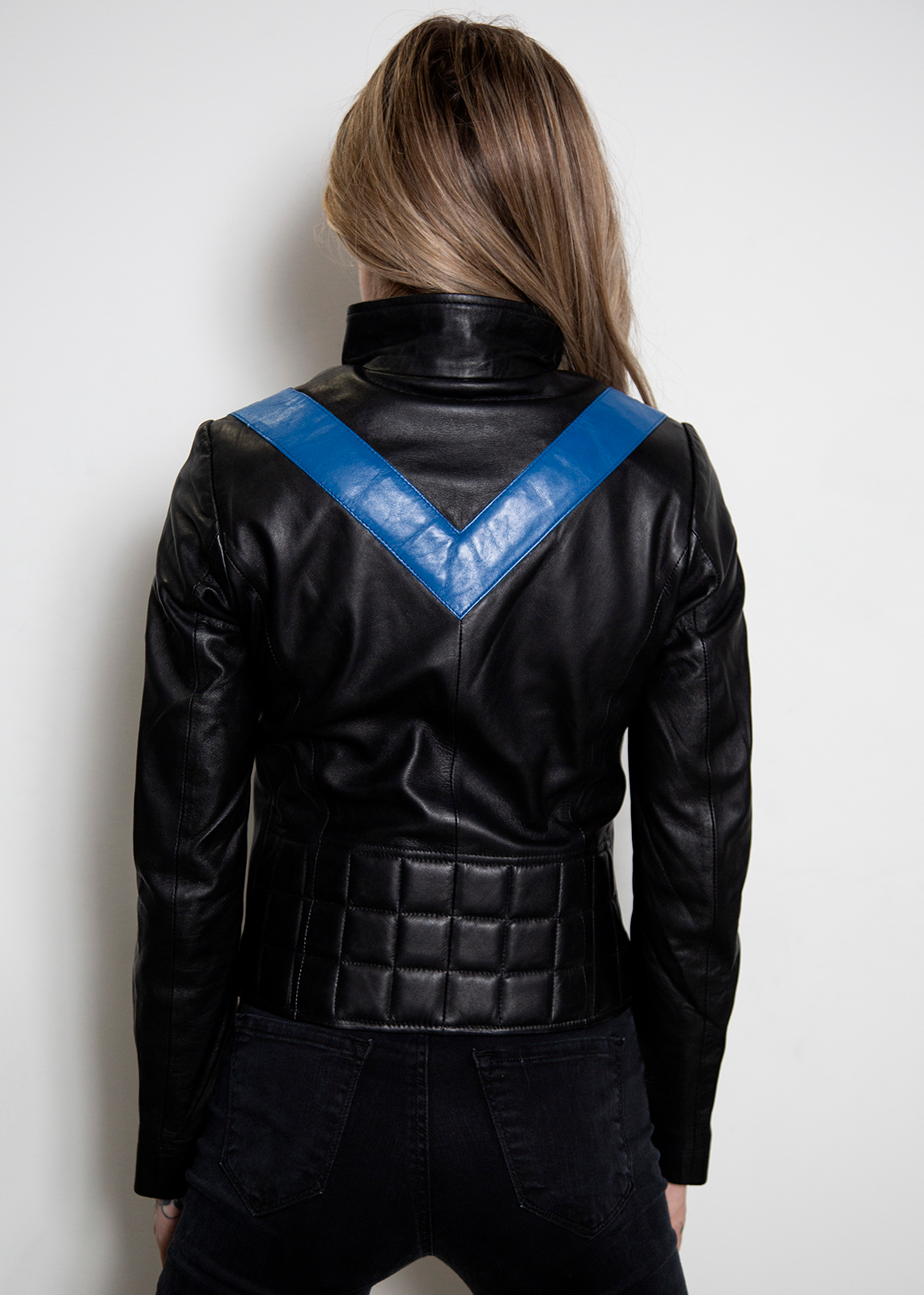 nightwing titans motorcycle leather jacket batman