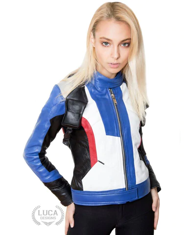 Luca Design Soldier 76 Blue Leather Jacket for Overwatch Fans