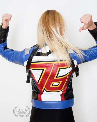 Luca Design Soldier 76 Leather Blue Jacket for Overwatch Fans