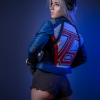 Soldier 76 cosplay leather jacket for womens