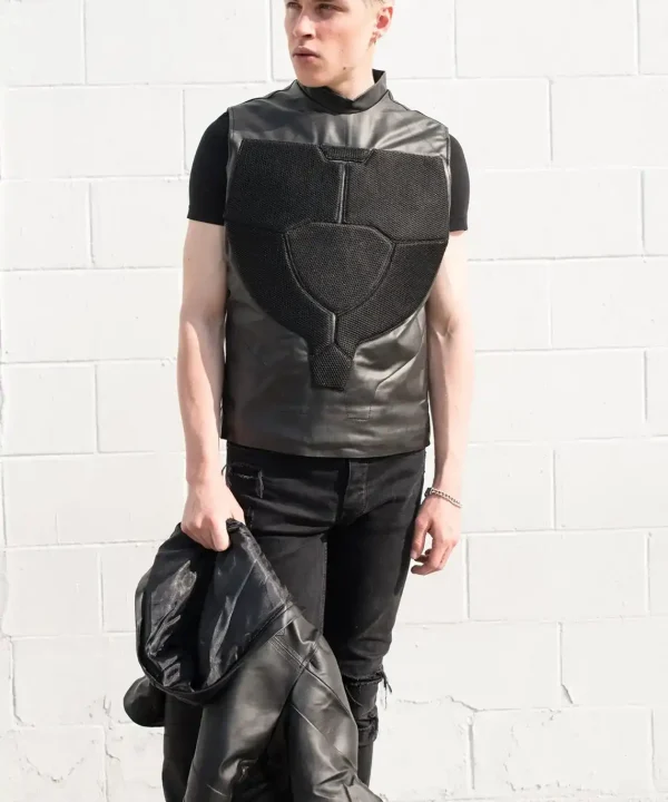 Mens Overwatch Reaper Leather Coat with Vest
