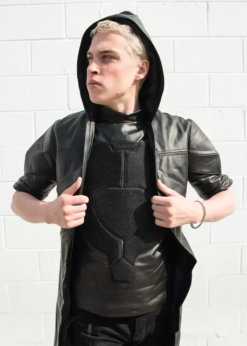 Mens Overwatch Reaper Leather Coat with Vest