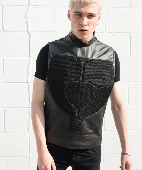 Mens Overwatch Reaper Leather Coat with Vest