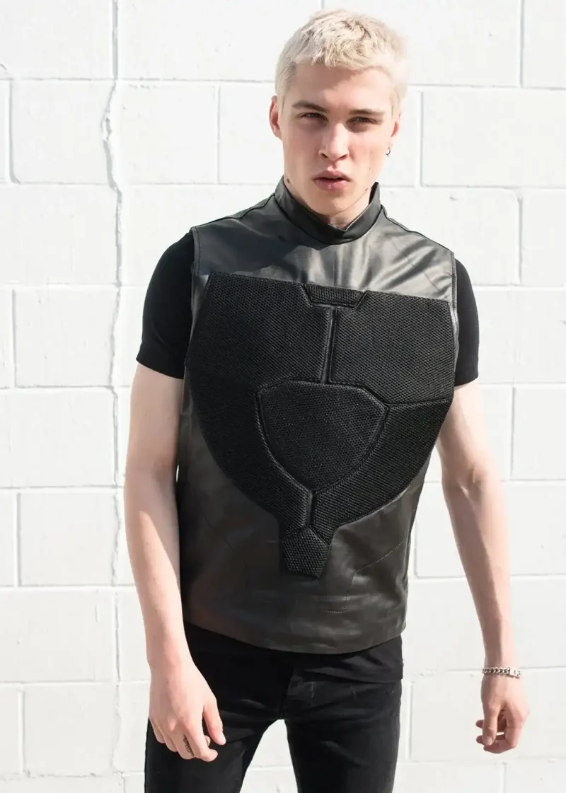 Mens Overwatch Reaper Leather Coat with Vest