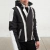 Mens Ninja Leather Jacket Black White