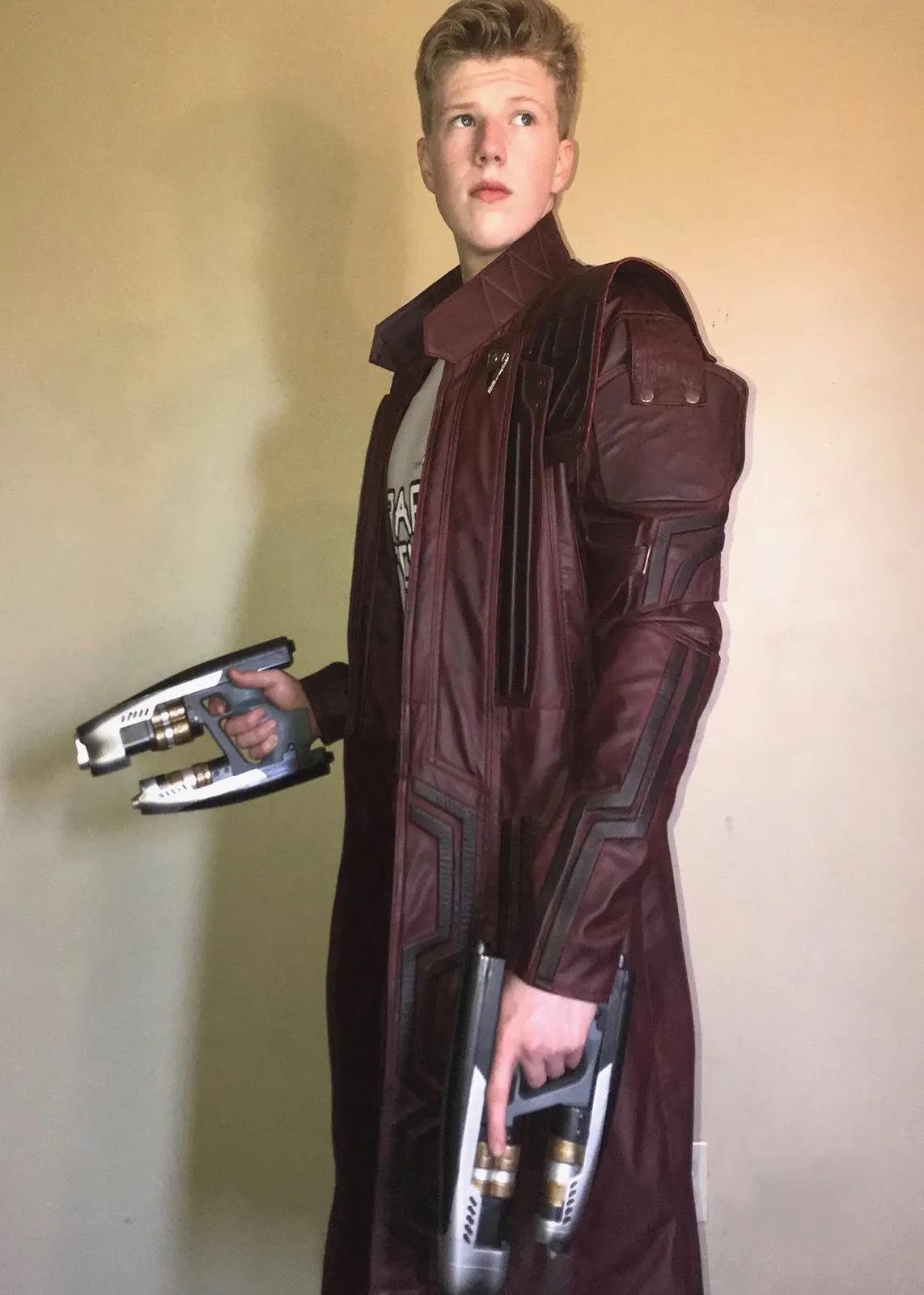 Buy Mens Star Lord Galaxy Leather Coat LucaJackets