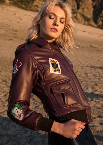 The Joker Cosplay Costume Leather Jacket for Men and Women