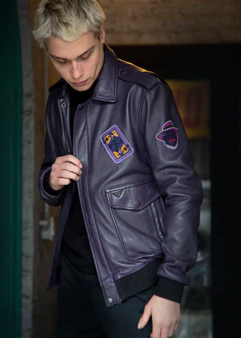 The Joker Purple Leather Jacket for Men and Women
