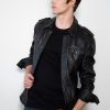 Napa Leather Black Draco Nero Shirt