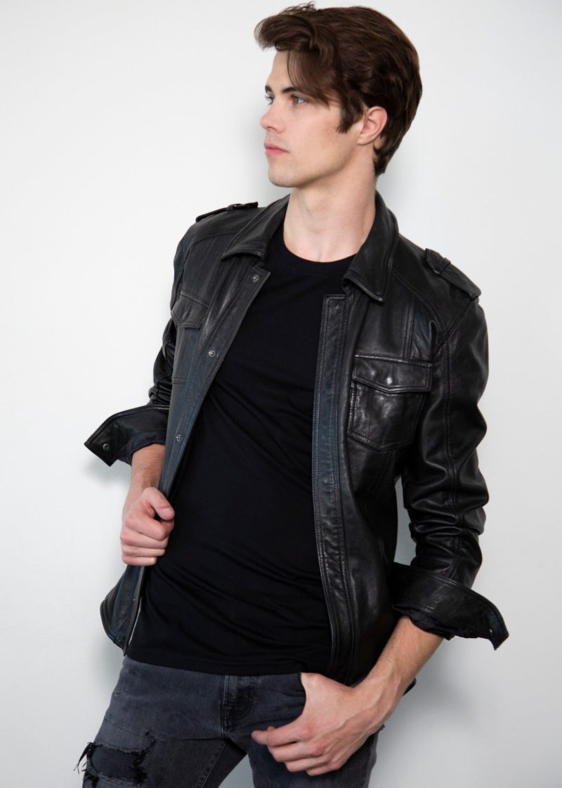 Napa Leather Black Draco Nero Shirt
