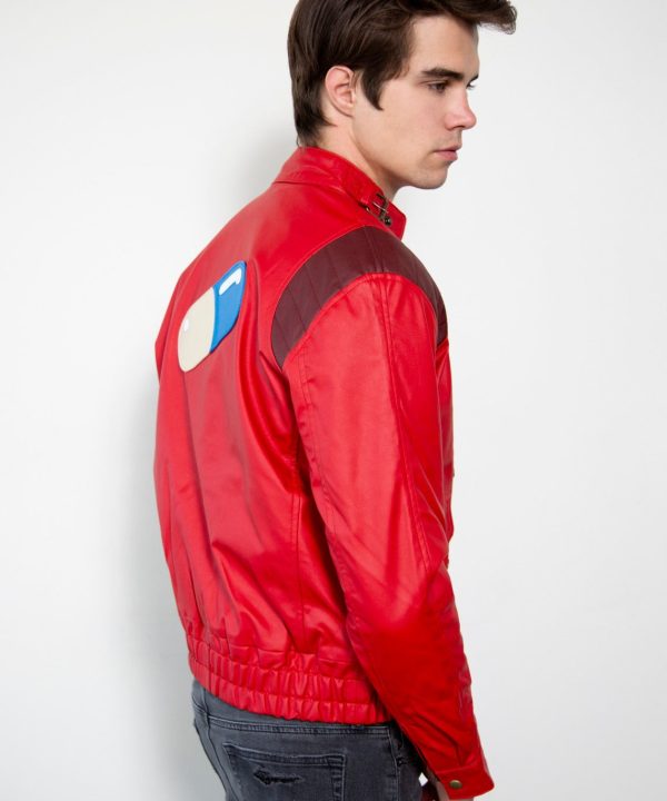 Akira Kaneda Capsule Pill Red Moto Leather Jacket