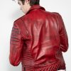 Red Leather Jacket for Men