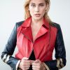 Womens Amazonian Warrior Princess Red Leather Jacket