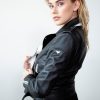 Black & White Fashion Womens Leather Jacket