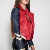 Red Amazonian Warrior Leather Jacket