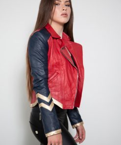 Red Amazonian Warrior Leather Jacket