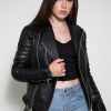 Womens Alternative Legacy Quilted Black Moto Leather Jacket