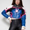 Womens DVA Overwatch Crop Top Leather Jacket