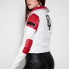 Mass Effect Aria T'loak White Red Leather Jacket