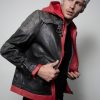 Red Hood Jason Todd Leather Jacket Hoodie