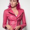 Barbie Girl Sweet Pink Leather Jacket Mattel