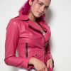 Barbie Doll Dream Pink Leather Jacket for women
