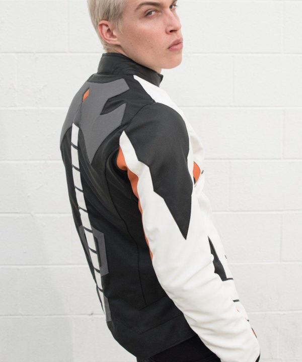 Mens Overwatch Mercy Valkyrie Leather Jacket White