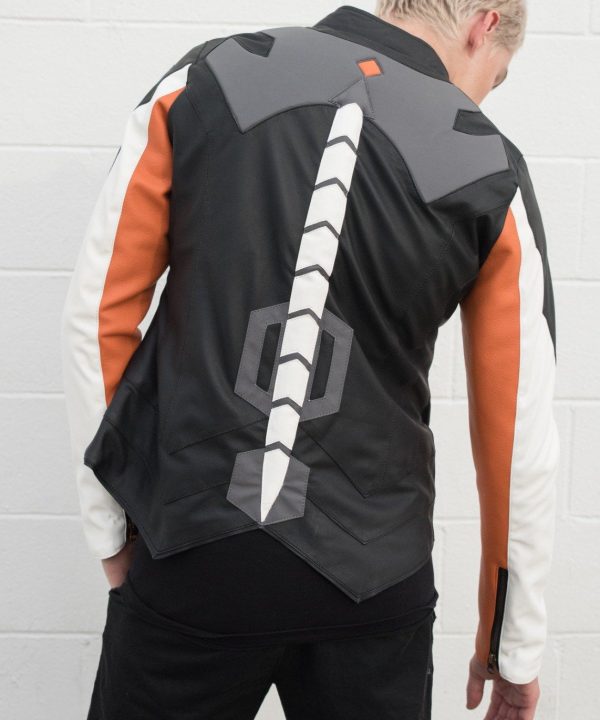 Mens Overwatch Mercy Valkyrie Leather Jacket White