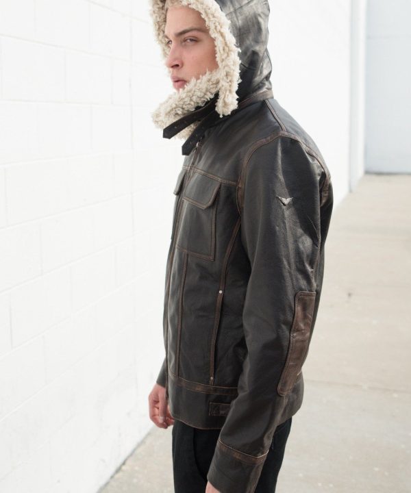 Luca Designs Men's Shearling Fashion Leather Jacket