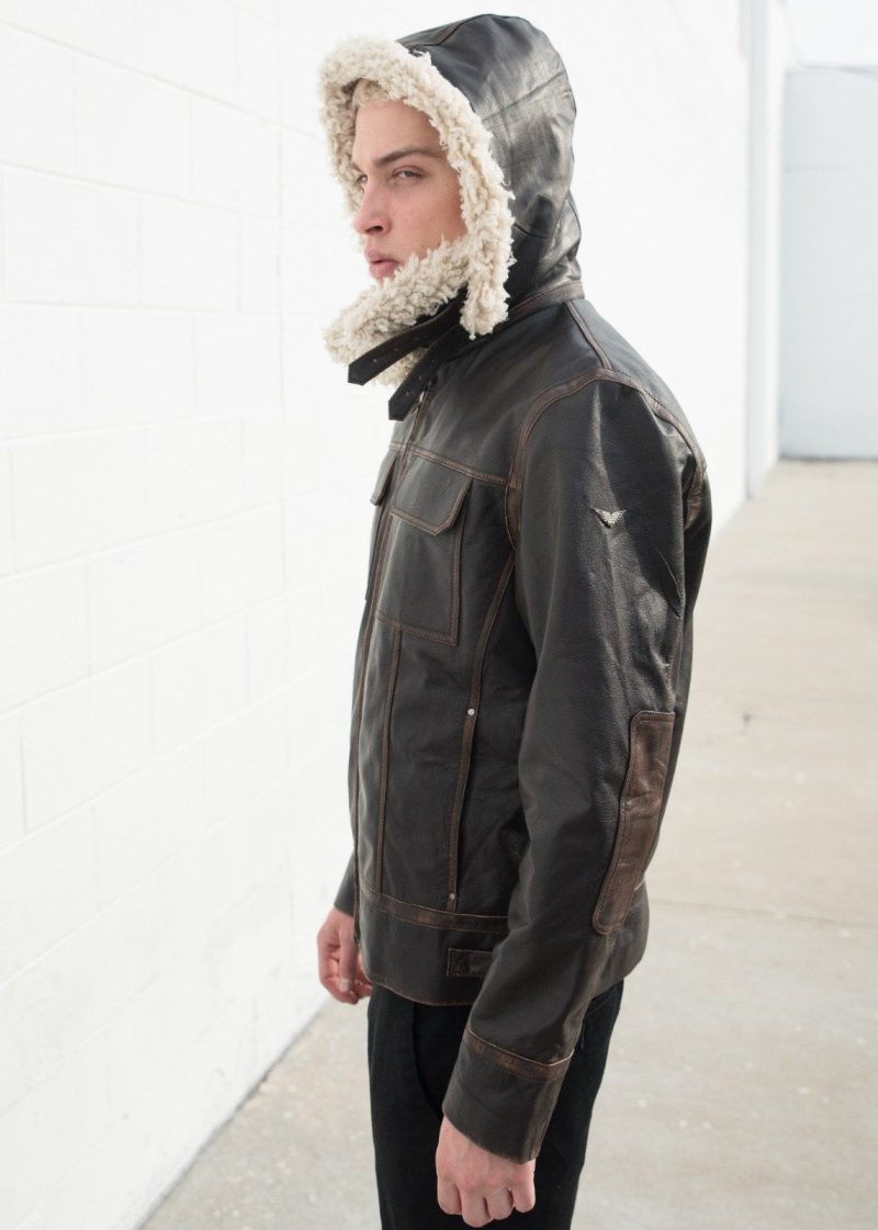 Luca Designs Men's Shearling Fashion Leather Jacket