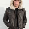 Luca Designs Men's Shearling Fashion Leather Jacket