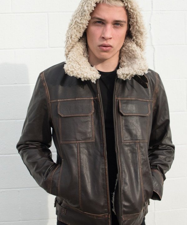 Luca Designs Men's Shearling Fashion Leather Jacket