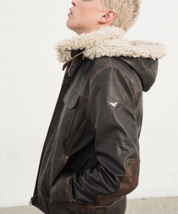Luca Designs Men's Shearling Fashion Leather Jacket