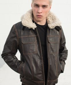 Luca Designs Men's Shearling Fashion Leather Jacket