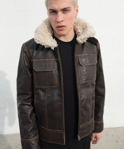 Luca Designs Men's Shearling Fashion Leather Jacket