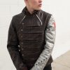 Mens Bucky Barnes Winter Soldier Armored Leather Jacket