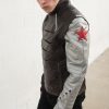Mens Bucky Barnes Winter Soldier Armored Leather Jacket