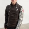 Mens Bucky Barnes Winter Soldier Armored Leather Jacket