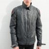 Mens Transformers Autobot Shield Leather Jacket Black Armor
